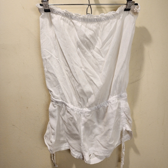 Victoria's Secret 100% Cotton White Short strappless Romper size XS - Picture 3 of 10